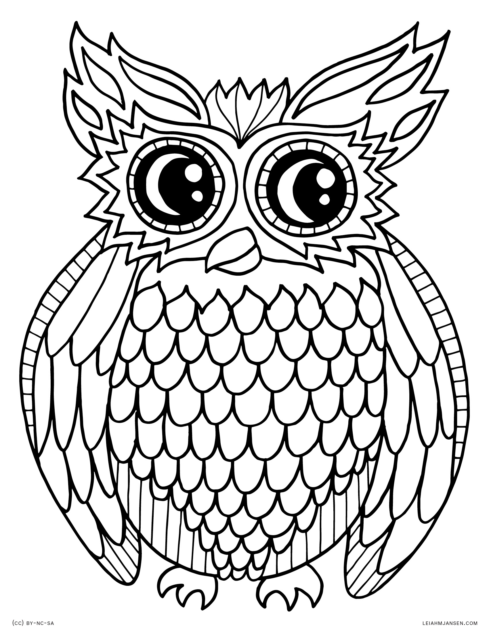 Printable Owl Coloring Pages For Adults Printable Coloring Pages Of Owls - Printable World Holiday