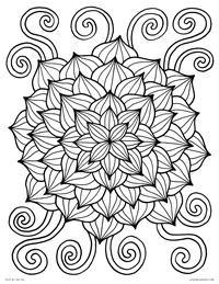 Lotus Burst - Abstract Linework Flower - Free Printable Coloring Page for Adults and Kids, by leiahmjansen.com @oleiah
