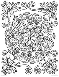 Spring Mandala - Nature Floral Mandala Drawing - Free Printable Coloring Page for Adults and Kids, by leiahmjansen.com @oleiah