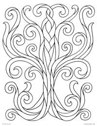 Tree of Life - Swirly Ribbon Tree - Free Printable Coloring Page for Adults and Kids, by leiahmjansen.com @oleiah