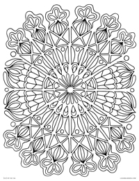 Mandala Tapestry - Tapestry-Inspired Abstract Geometric Mandala - Free Printable Coloring Page for Adults and Kids, by leiahmjansen.com @oleiah