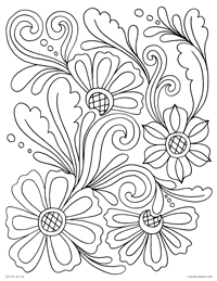 Rosemaling Design - Norwegian Rosemaling Floral - Free Printable Coloring Page for Adults and Kids, by leiahmjansen.com @oleiah