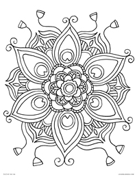 Peacock Mandala - Peacock Feathers Mandala Circle - Free Printable Coloring Page for Adults and Kids, by leiahmjansen.com @oleiah