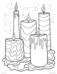 Melting Wax Candles - Spooky Candle Altar - Free Printable Coloring Page for Adults and Kids, by leiahmjansen.com @oleiah