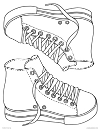 Blank High Top Sneakers - Design Your Own Sneakers Converse All Stars Chuck Taylors - Free Printable Coloring Page for Adults and Kids, by leiahmjansen.com @oleiah