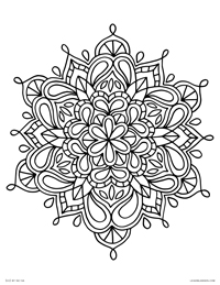 Organic Mandala - Floral Indian-inspired Mandala - Free Printable Coloring Page for Adults and Kids, by leiahmjansen.com @oleiah
