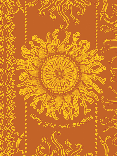 doodles notebook cover - carry your own sunshine
