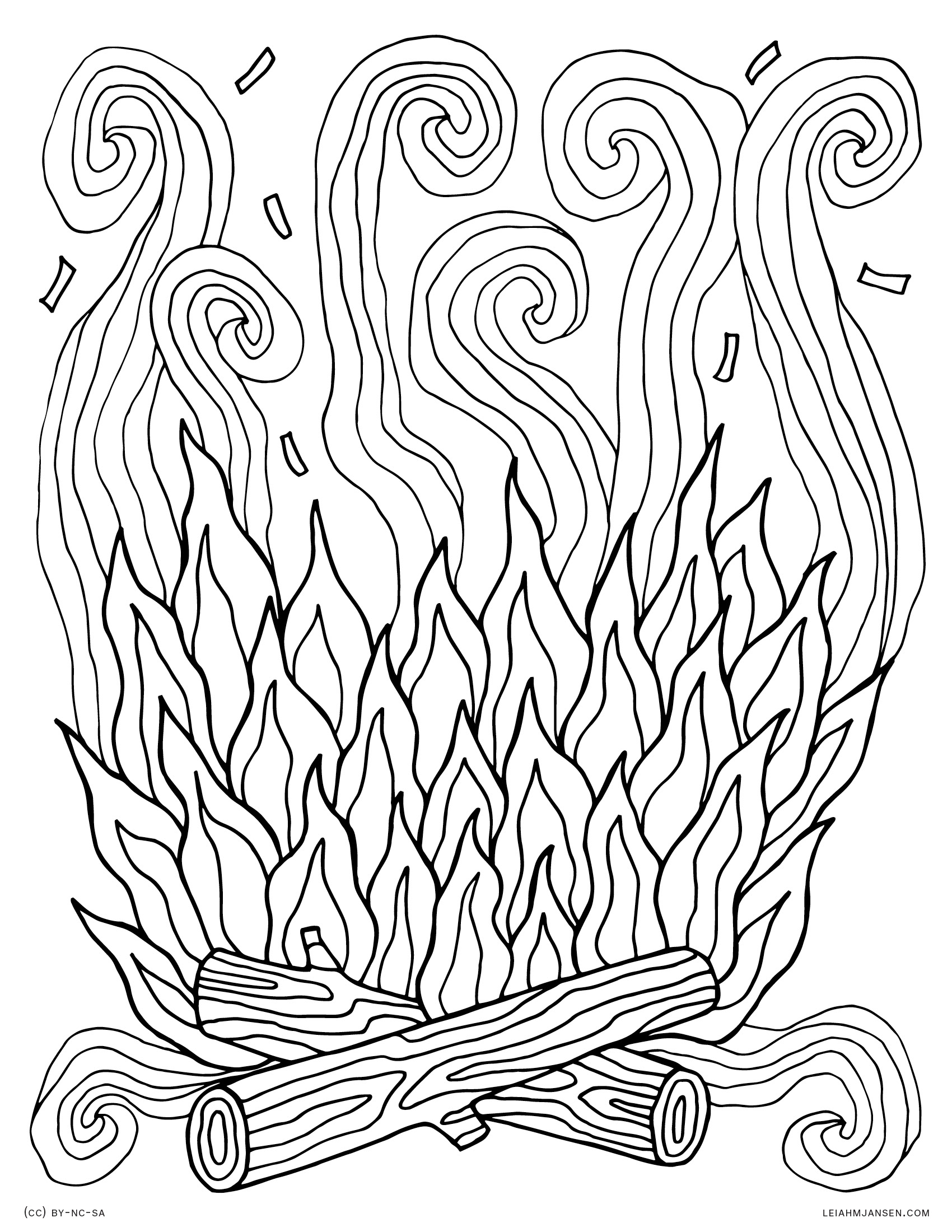 Fire Coloring Sheets Printable