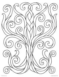 Tree of Life - Swirly Ribbon Tree - Free Printable Coloring Page for Adults and Kids, by leiahmjansen.com @oleiah