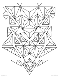 Triangle Geometric - Sacred Geometry Abstract Triangles - Free Printable Coloring Page for Adults and Kids, by leiahmjansen.com @oleiah