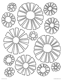 70's Disco Lights - 1970's Retro Flowers - Free Printable Coloring Page for Adults and Kids, by leiahmjansen.com @oleiah