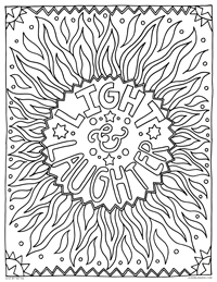 Light & Laughter - Summer Solstice - Free Printable Coloring Page for Adults and Kids, by leiahmjansen.com @oleiah
