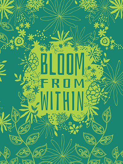 doodles notebook cover - bloom from within