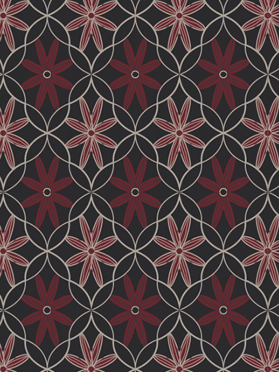 retro flowers print