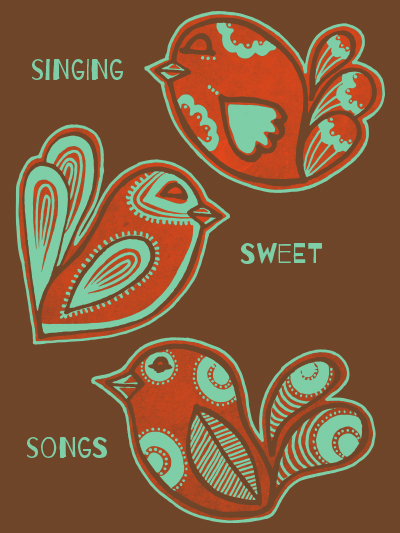 singing sweet songs three little birds