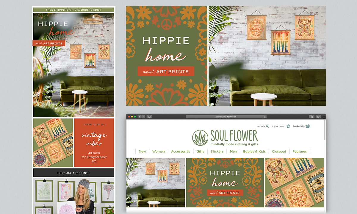 hippie home poster marketing